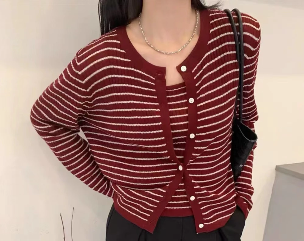 SENBIYAO/森比垚 0125#早秋新款两件套上衣开衫