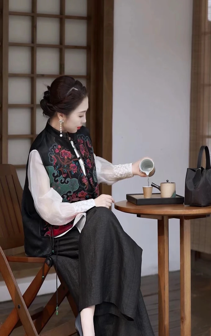 SENBIYAO/森比垚2024-8816#新国风马甲外套