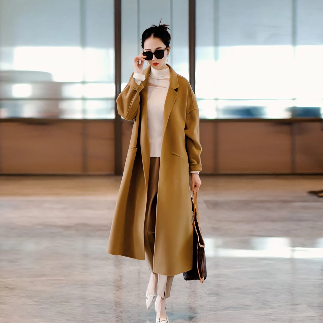 【高奢定制】森比垚 6698-1#绵羊毛大衣