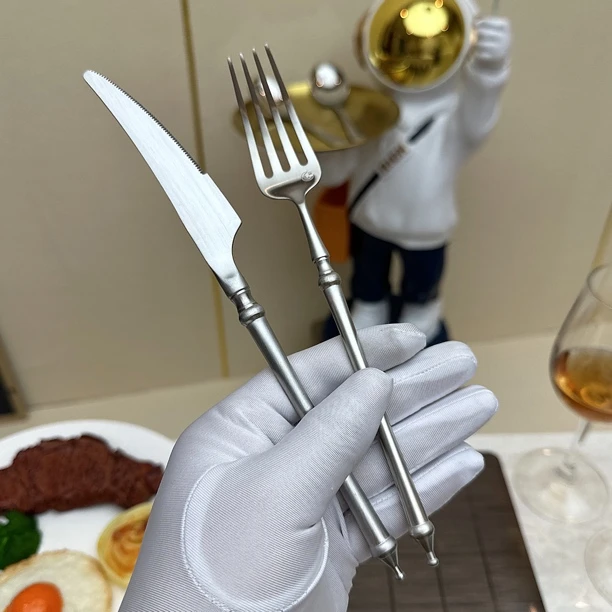 牛排刀叉2件套 西餐餐具套装实心 刀叉套装304叉子 400系列牛排刀