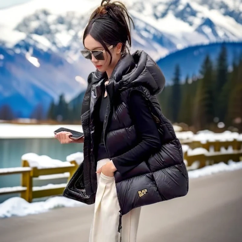 鹅绒男女同款情侣款国标鹅绒服羽绒服马甲极简百搭加厚面包服