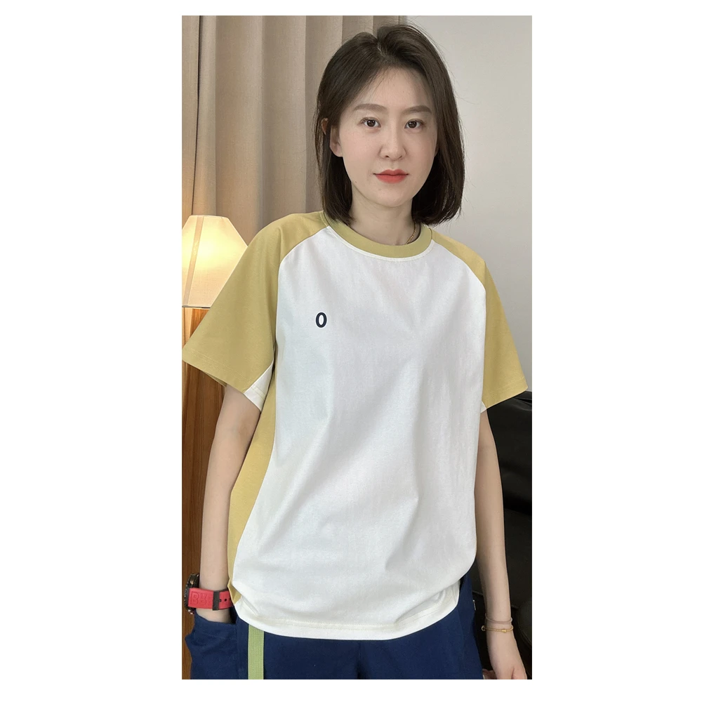 【清货】玩转拼色插肩袖夏款纯棉短袖T恤