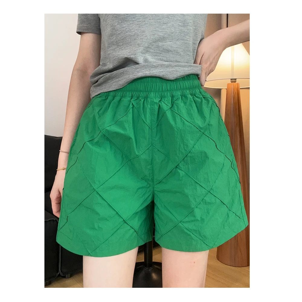 【清货】【菱形格】夏季女款宽松度假风短裤