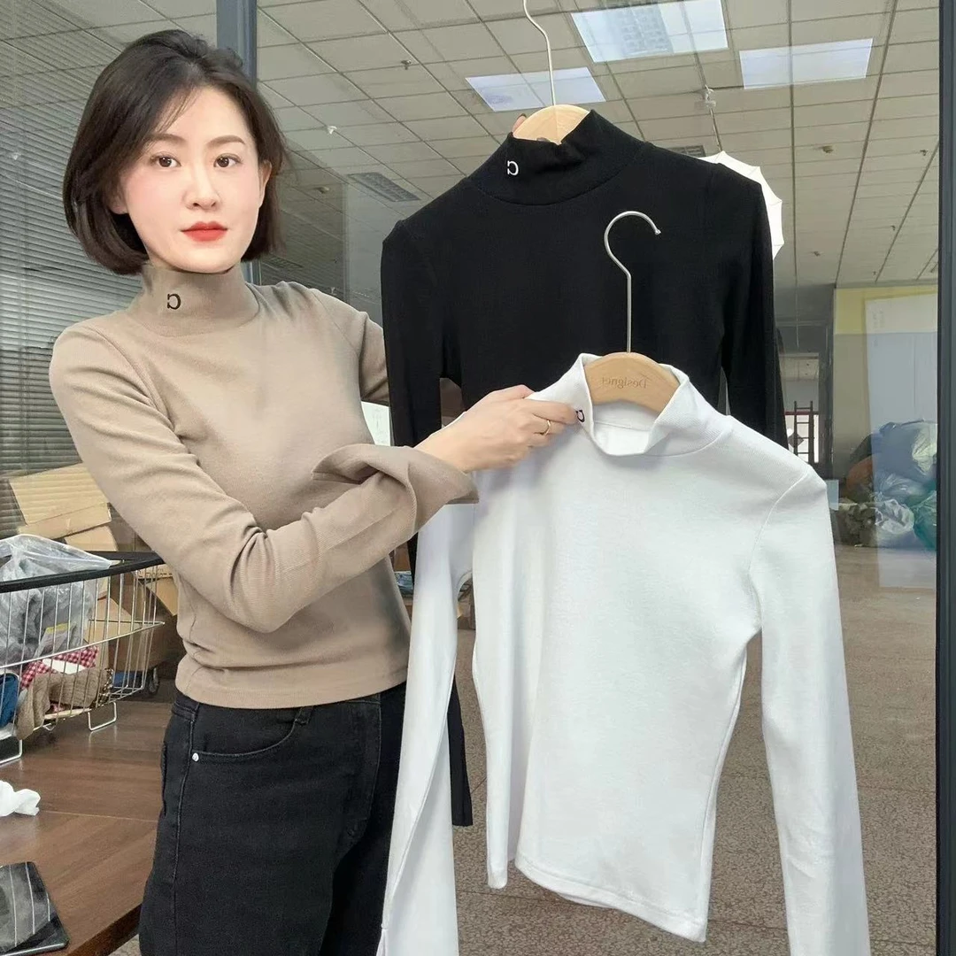 【清货】女士春秋简约高领修身打底长袖