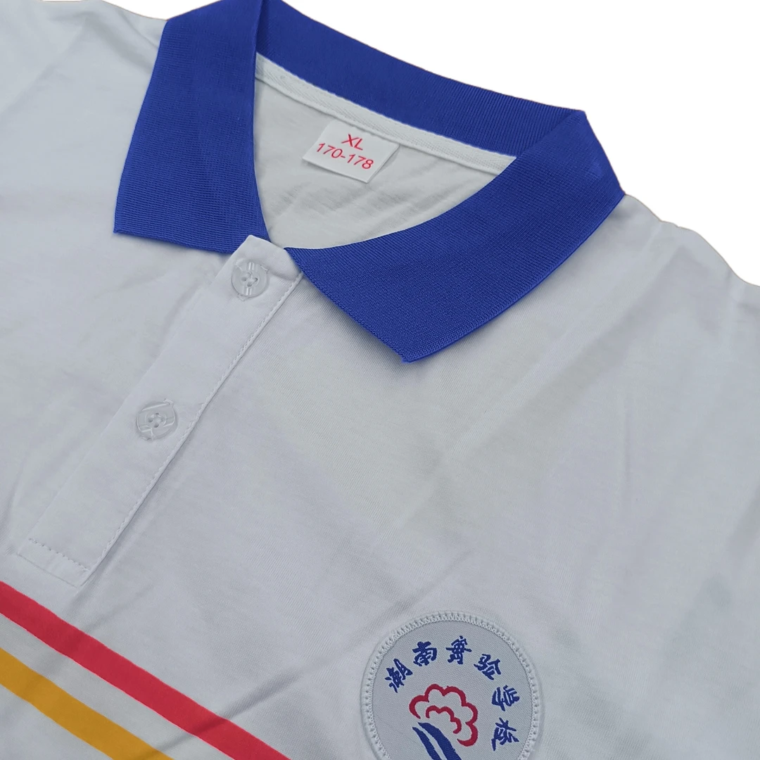 潮南实验校服潮南实验学校高中男女夏季针织棉校服校服透气舒适