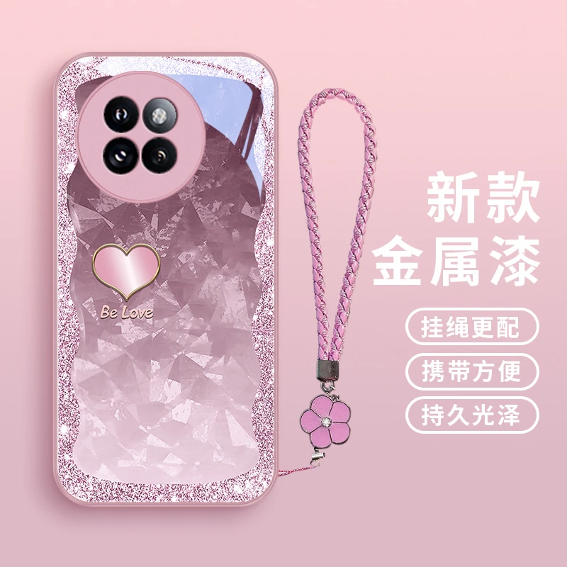 闪粉爱心适用小米Civi4Pro手机壳女款玻璃mi金属漆保护套网红潮流