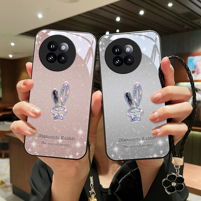 星闪小兔适用小米Civi4Pro手机壳高级玻璃女挂绳软边防摔爆款创意