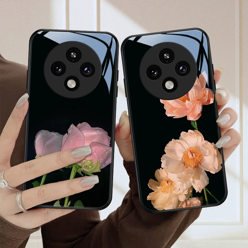 幽香花适用oppoa3pro手机壳玻璃A3pro新款优美女款质感时尚限量