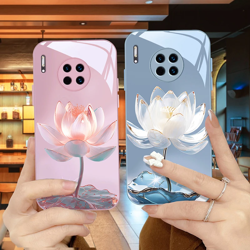 纯洁水莲适用华为mate30pro手机壳Mate30高级mate20/20pro防摔奢