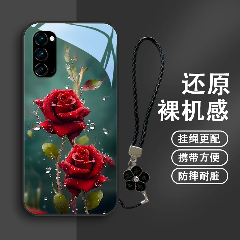 水晶玫瑰适用opporeno4pro手机壳Reno4防摔个性reno4se/reno3/3p