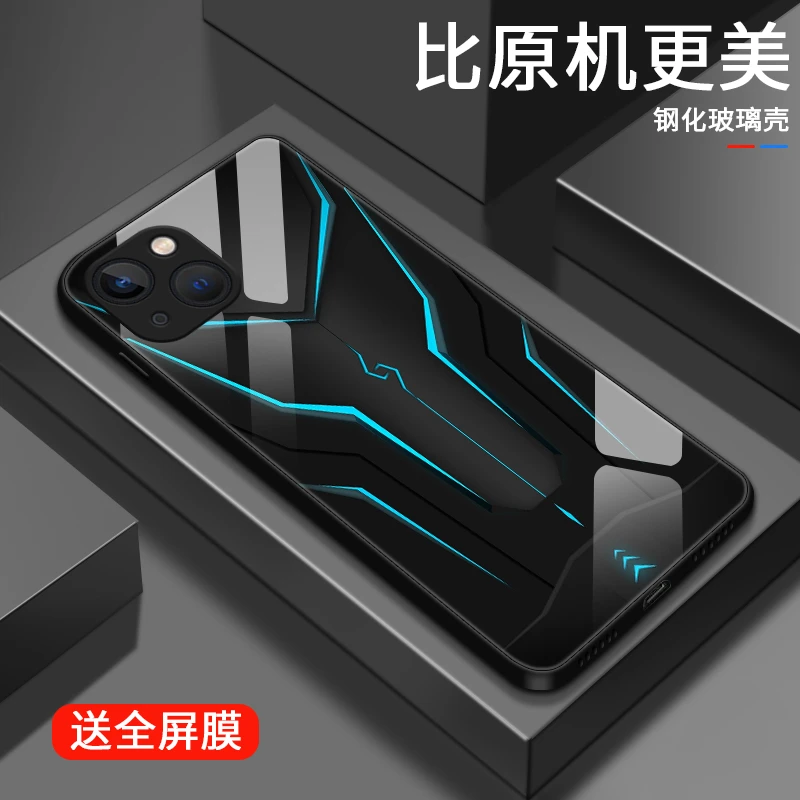 炫酷机甲适用苹果15手机壳iPhone15pro女款高级感玻璃15proMax散