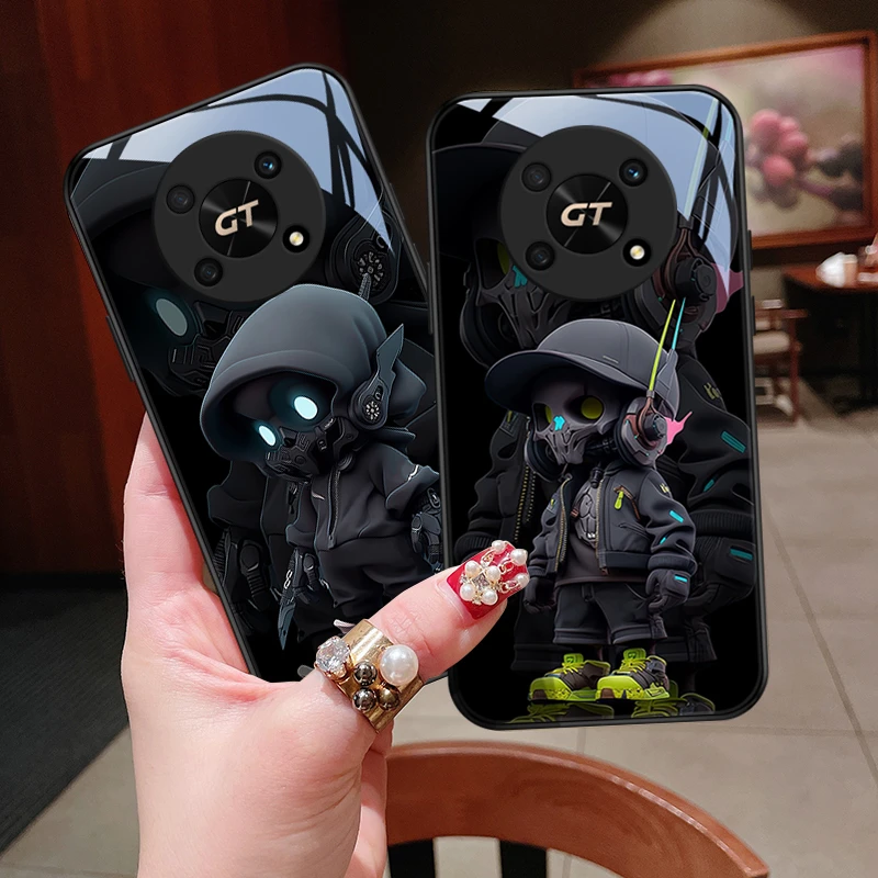 冷酷卡通适用荣耀X40GT竞速版手机壳X40GT竞速创意男生炫酷新款玻