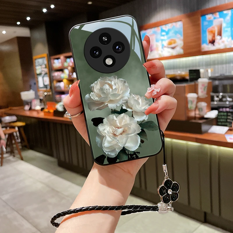 洁白无瑕适用OPPOA3Pro手机壳新款仙女可爱玻璃情侣高级女5G个性