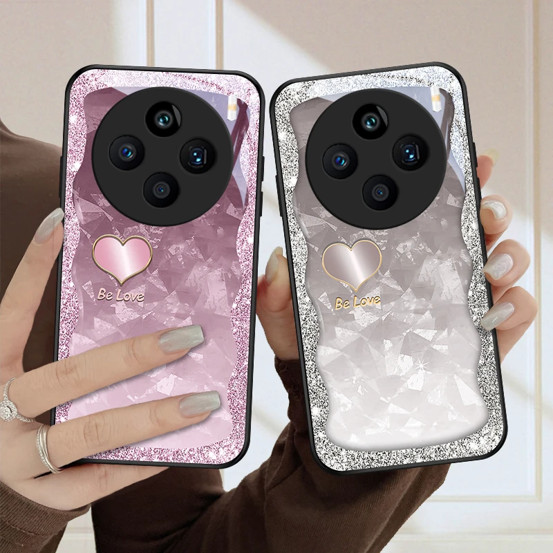 华丽爱心适用VIVOX100S手机壳vivox100spro高级女款气质保护套防