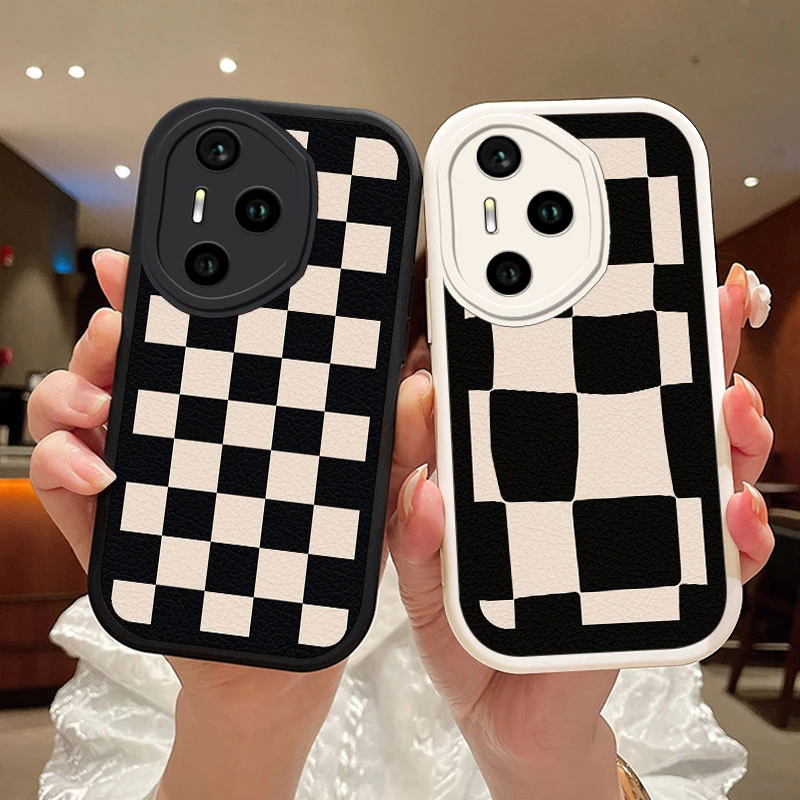 黑白格适用荣耀300手机壳荣耀300Pro女款高级保护套硅胶防摔软壳