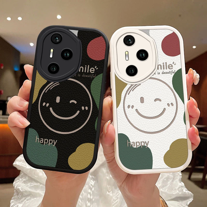 微笑色块适用于荣耀300手机壳300Pro保护套女款小羊皮300Ultra外