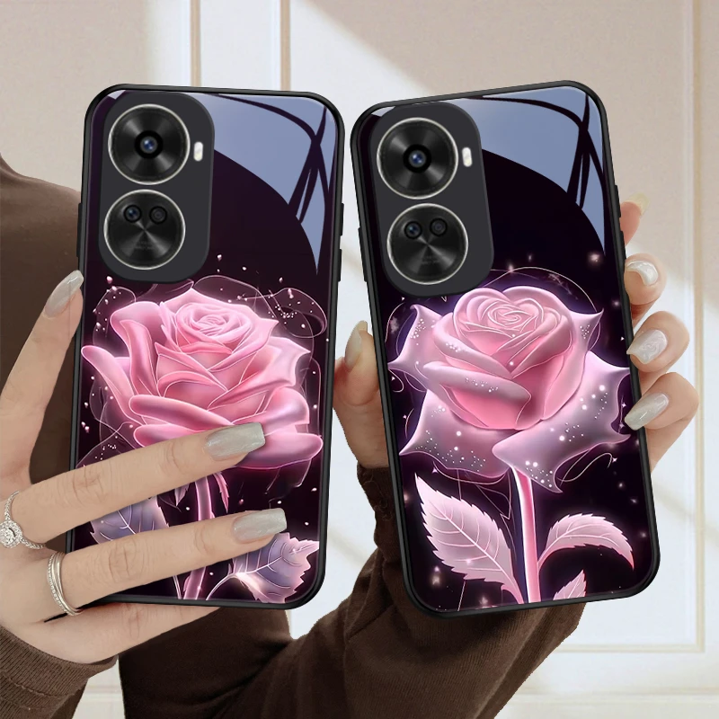 惊艳玫瑰适用华为nova11se手机壳nova11se散热女款潮流保护套防摔