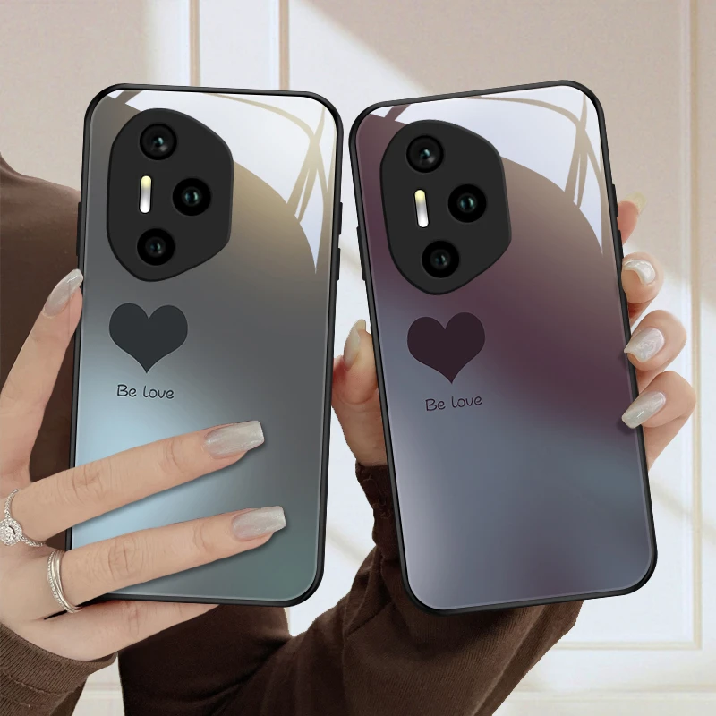 质感爱心适用荣耀300手机壳荣耀300pro硅胶玻璃新款超火男女款高