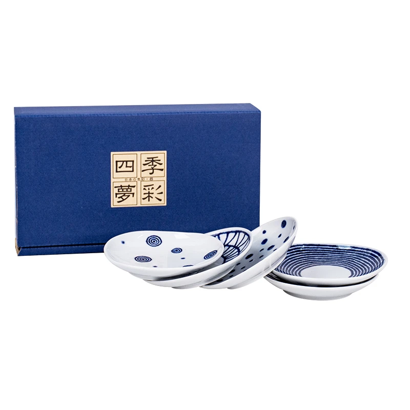 日本进口波佐见烧indigo蓝玉系列轻量瓷小碟碟子菜碟深钵