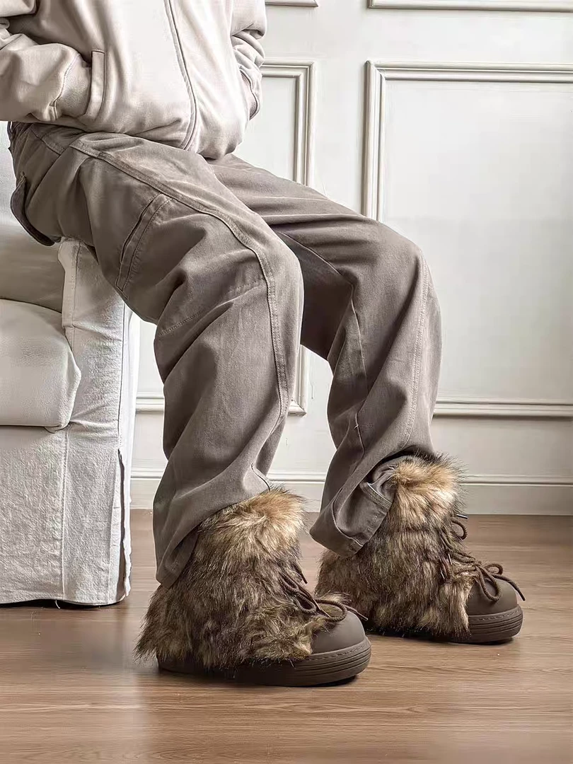 加绒加厚增高厚底雪地靴女款2025新款冬季保暖防滑棉靴子