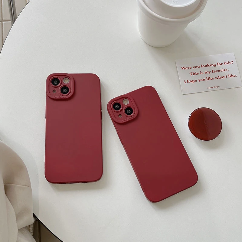 高级纯色适用苹果15promax/14手机壳13防摔12华为/小米/oppo/vivo