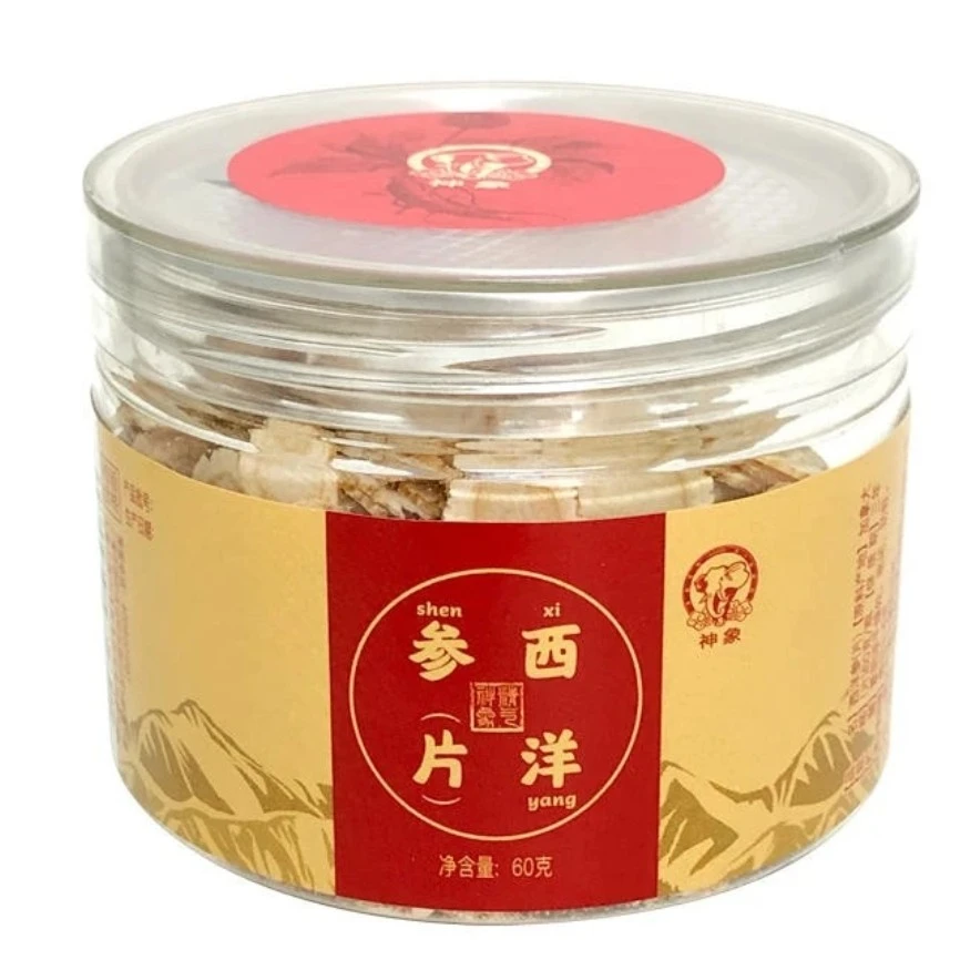 神象西洋参片60克 加拿大进口泡茶炖汤天然无添加高皂苷