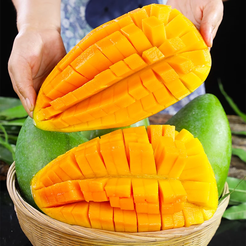 青皮金煌芒新鲜应季水果青皮金煌甜心芒果进口孕妇皮薄10斤整箱