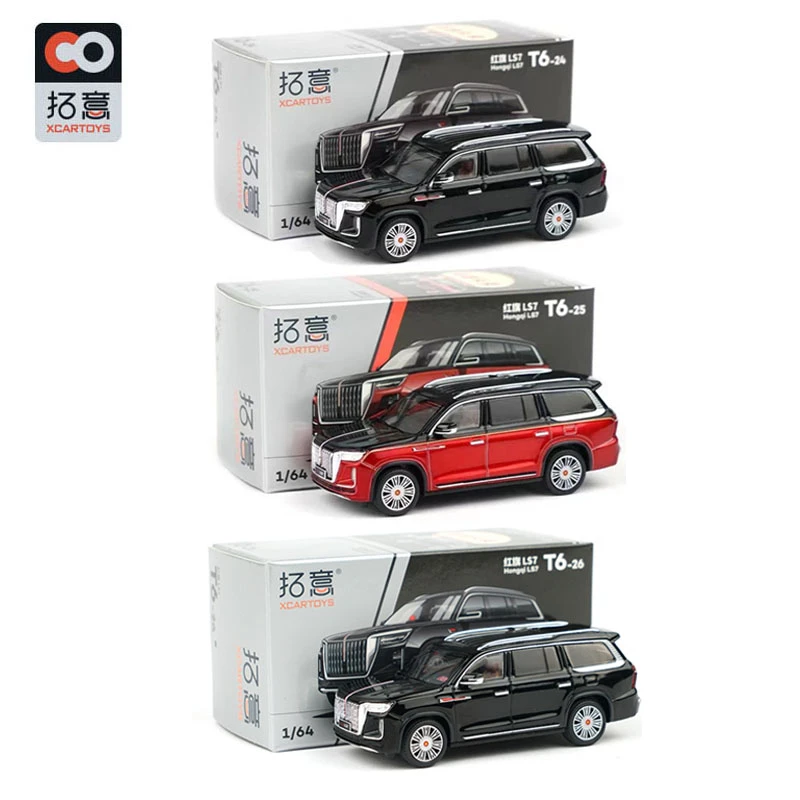 拓意合金车模1/64红旗LS7微缩模型仿真男孩玩具SUV越野车收藏摆件