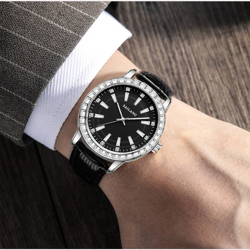 【专属】专柜正品黑武士极光系列全新经典百搭男士腕表6603银王