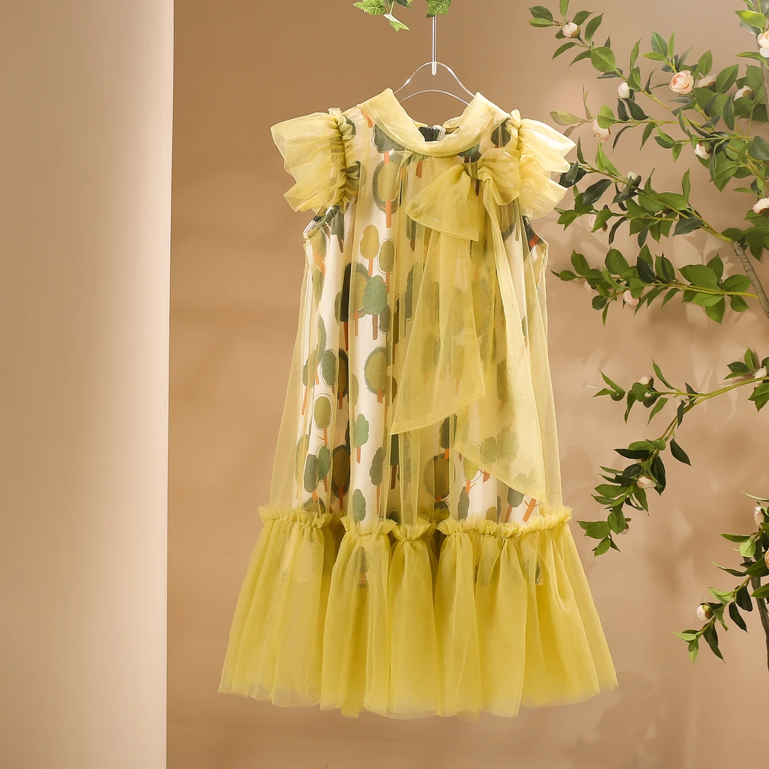 【TR】夏季女童连衣裙森系小女孩公主纱裙儿童-240015碎花洋气夏款