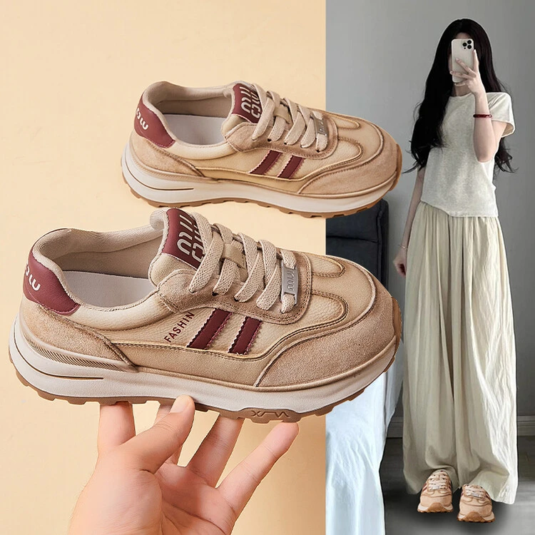 休闲鞋休闲女鞋真皮百搭时尚潮流四季流行