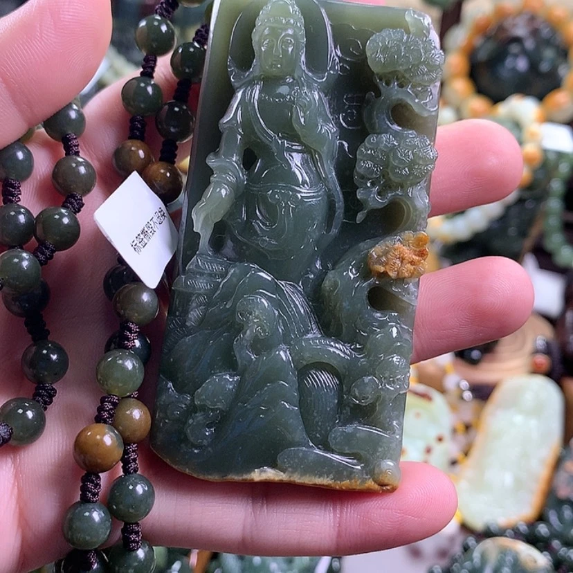 【闪购商品】岫岩河磨玉（透闪石质玉）颈饰未镶嵌用****1