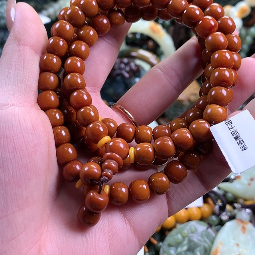 【闪购商品】岫岩河磨玉（透闪石质玉）108粒未镶嵌御*者
