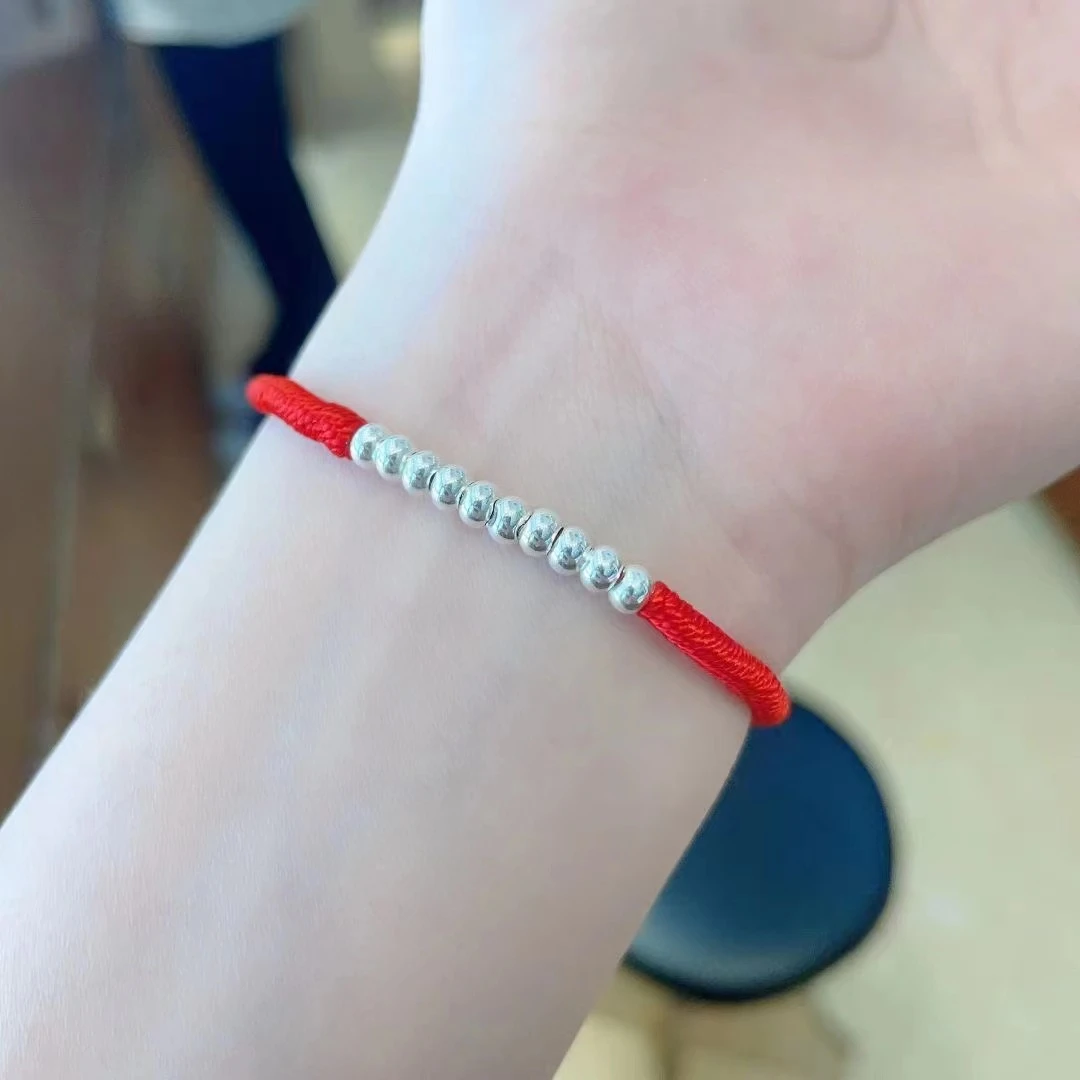 足银银制品 【个位数浮力！】吉祥十全十美手串 可调节简约福气