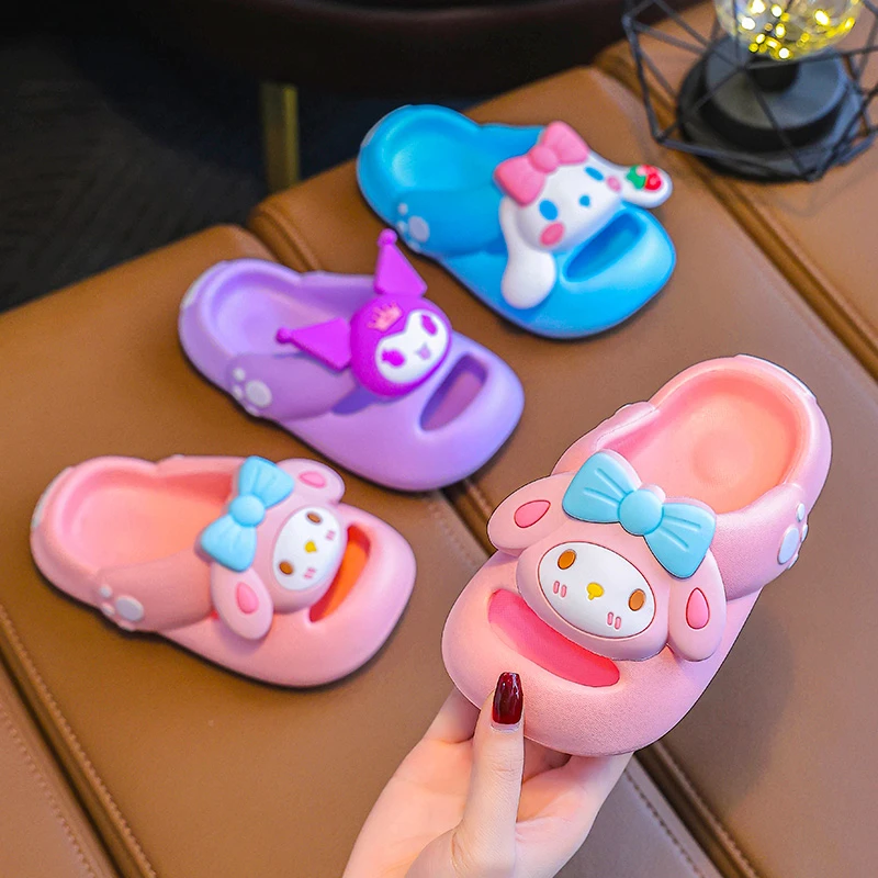 三丽鸥儿童拖鞋玉桂狗凉鞋库洛米儿童可爱卡通拖鞋夏女宝宝凉拖