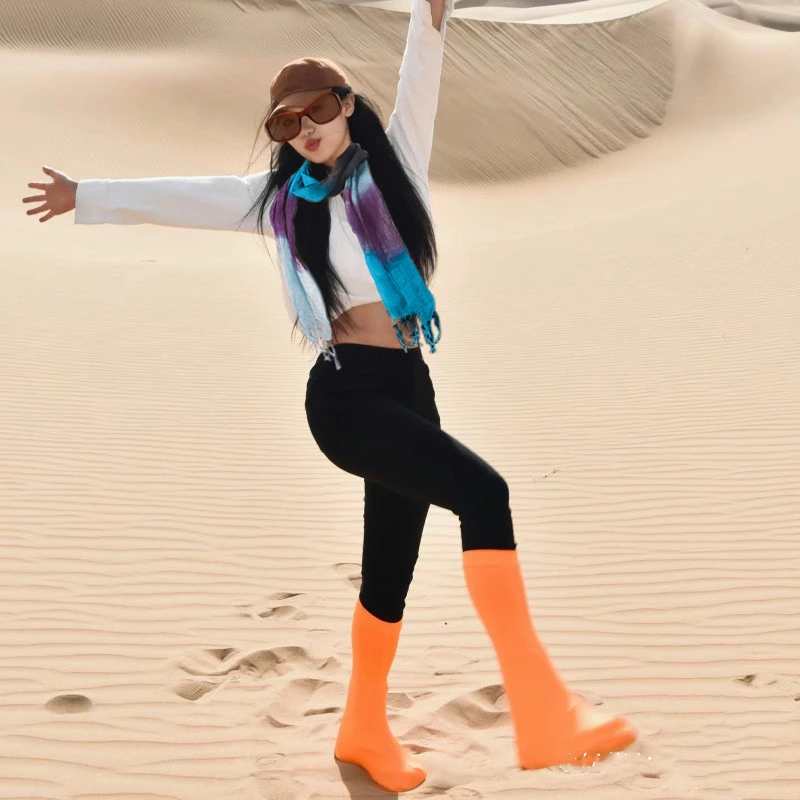 透气防沙鞋套沙漠徒步旅游装备鸣沙山脚套防沙袜沙滩加厚耐磨鞋套