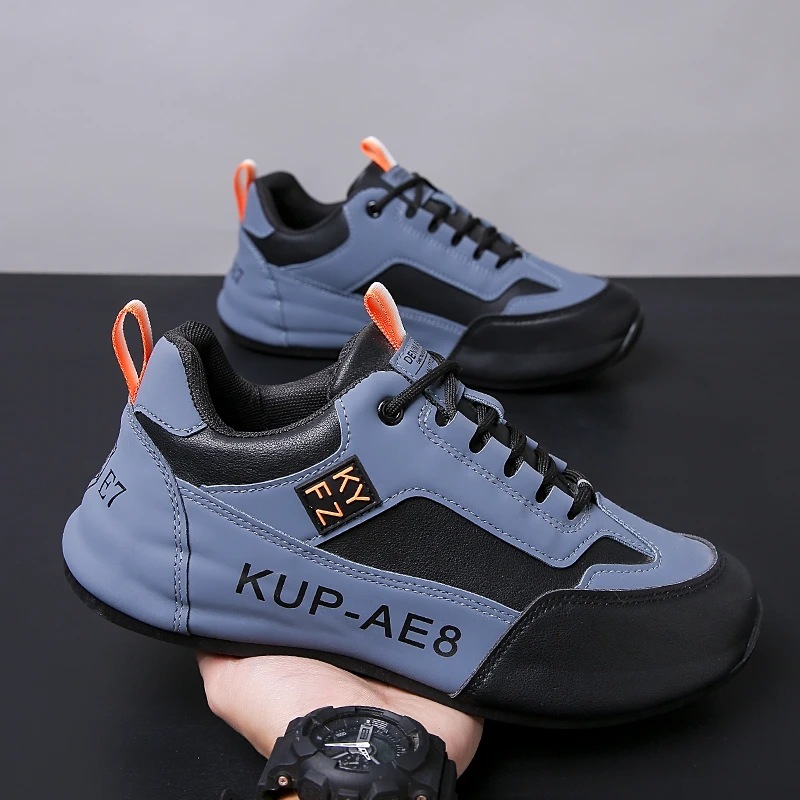 四季新款皮包底男鞋休闲运动鞋经典板鞋时尚男内增高潮流