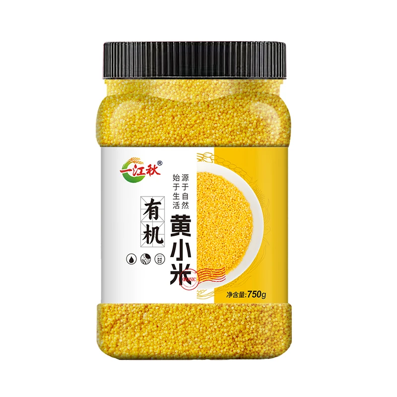 一江秋有机黄小米750g罐装新米五谷杂粮饭香糯粘稠粗粮小米粥jf