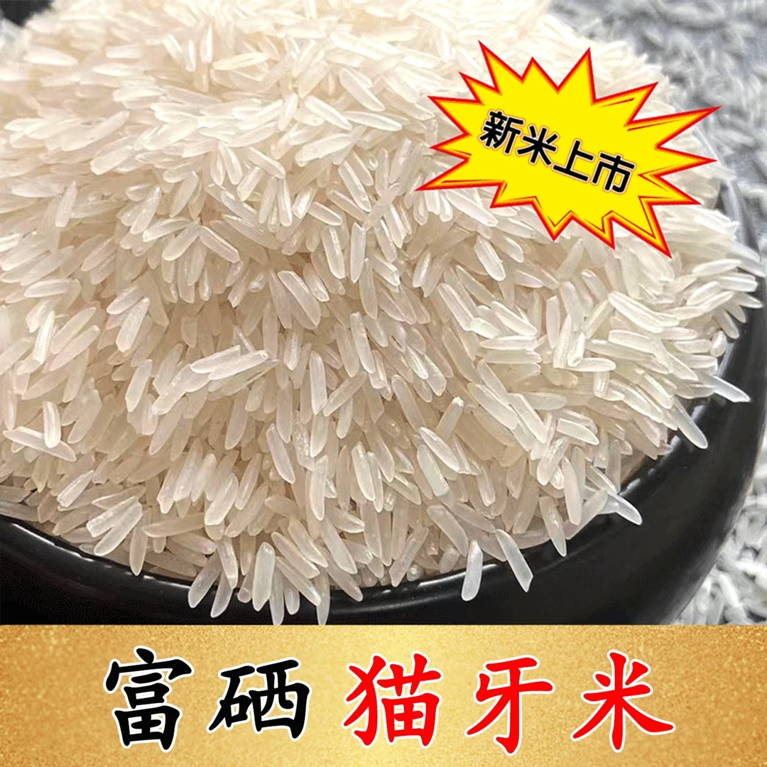 一江秋新米富硒大米 猫牙米5/10斤 优质长粒香大米产地现磨鲜米