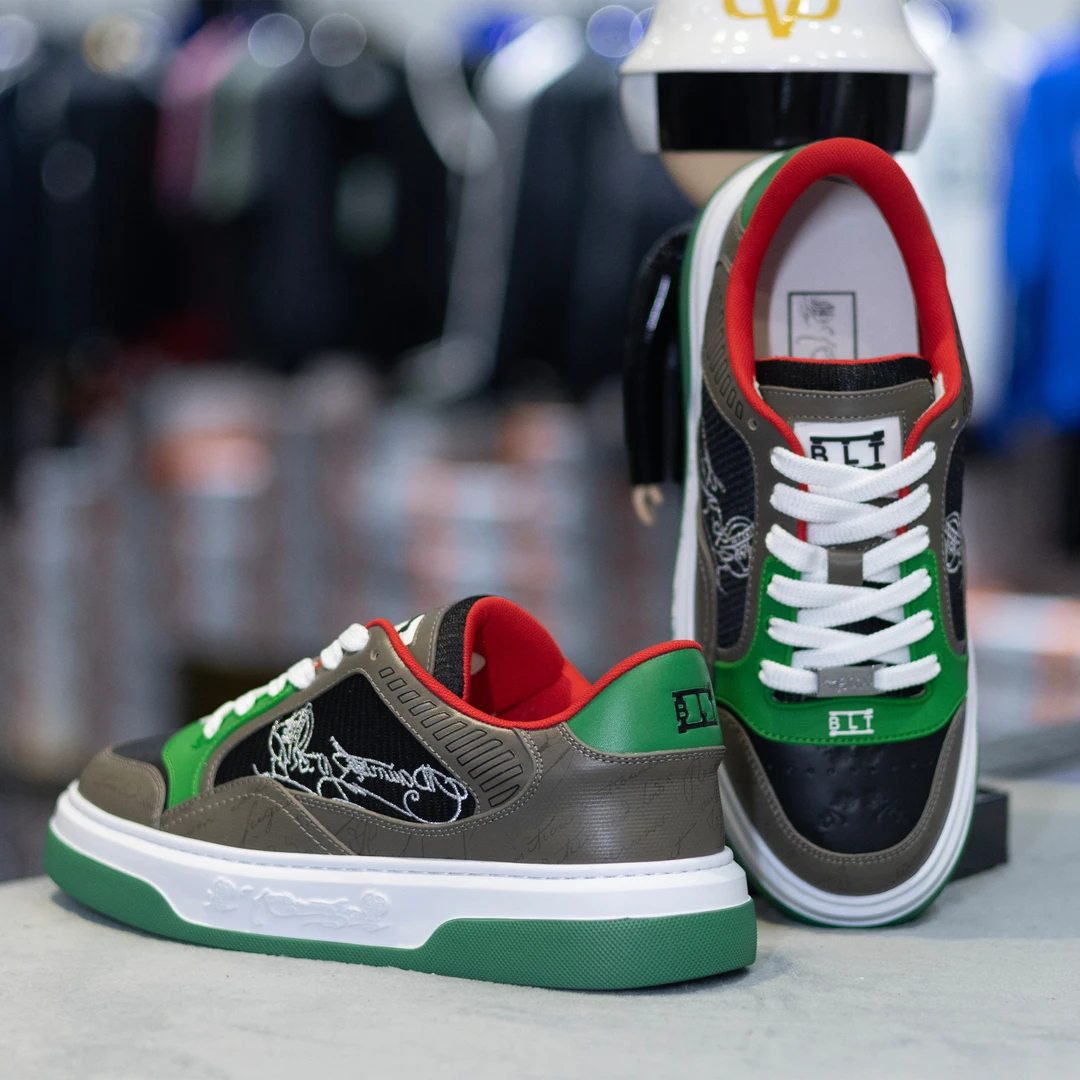 【皇嘉名品】贝鲁蒂2024欧货新款潮鞋轻奢百搭男士休闲滑板鞋