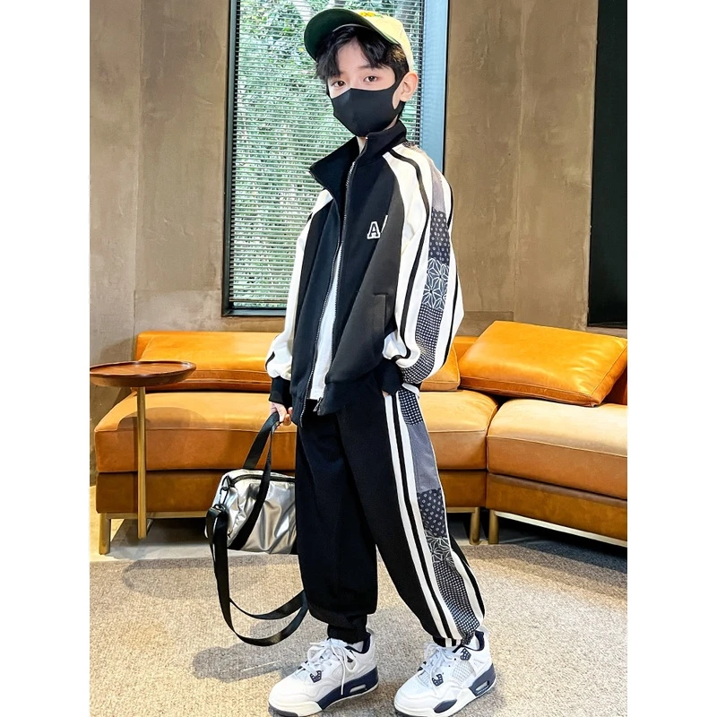 儿童装男童秋装套装春秋款2024新款男孩衣服中大童运动秋季帅气潮