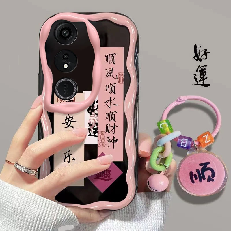 顺风顺水荣耀畅玩40手机壳WDY-AN00耐脏软壳气囊防摔新款潮流挂坠