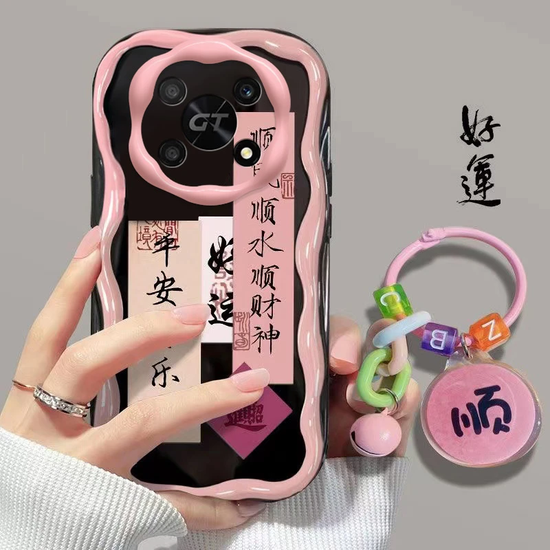 顺风顺水荣耀x40gt竞速版手机壳ADT-AN00耐脏软壳ins风女潮流挂坠