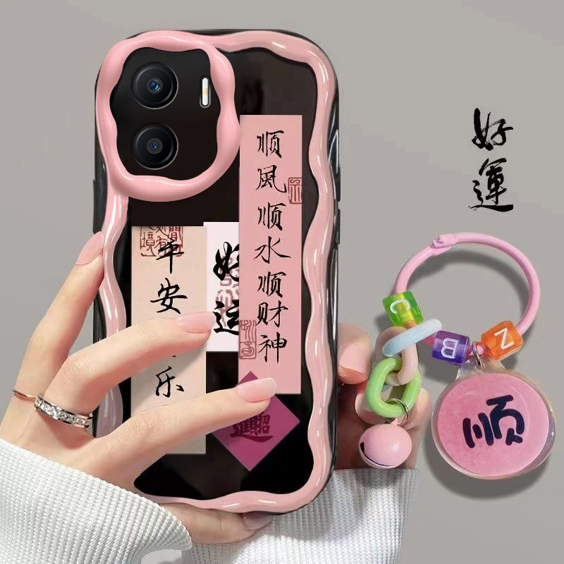 顺风顺水荣耀x40i手机壳DIO-AN00耐脏软壳气囊防摔ins风潮流挂坠