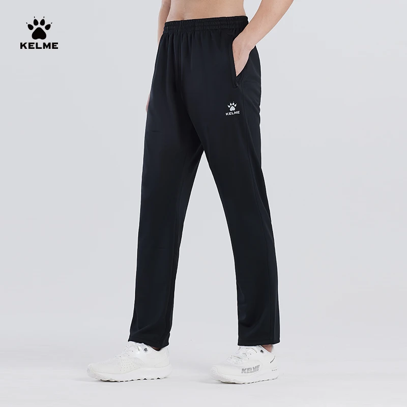 卡尔美【运动长裤】快干透气弹力男针织休闲跑步直筒裤甄选流光风