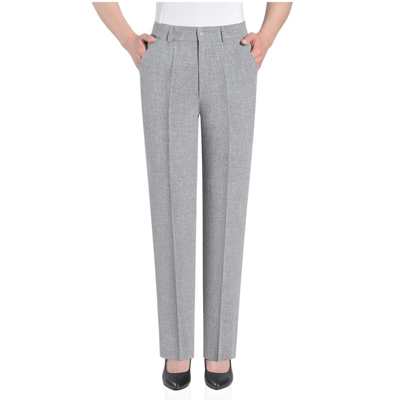 妈妈裤子夏季薄款宽松直筒棉麻休闲裤中年中老年夏装亚麻女裤长裤