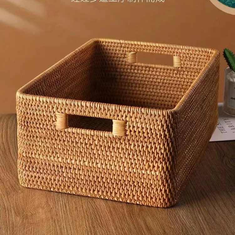 天然藤条越南秋藤衣物收纳筐38*28*18cm