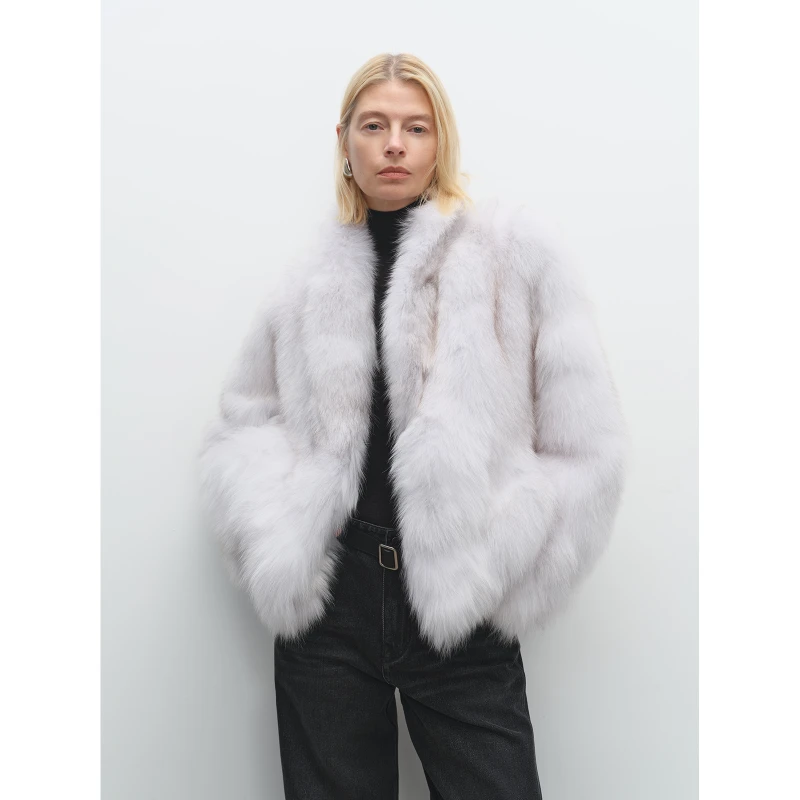 MSBEAST粉丝内购会 皇冠级狐狸毛皮草短丨长安雪 73030