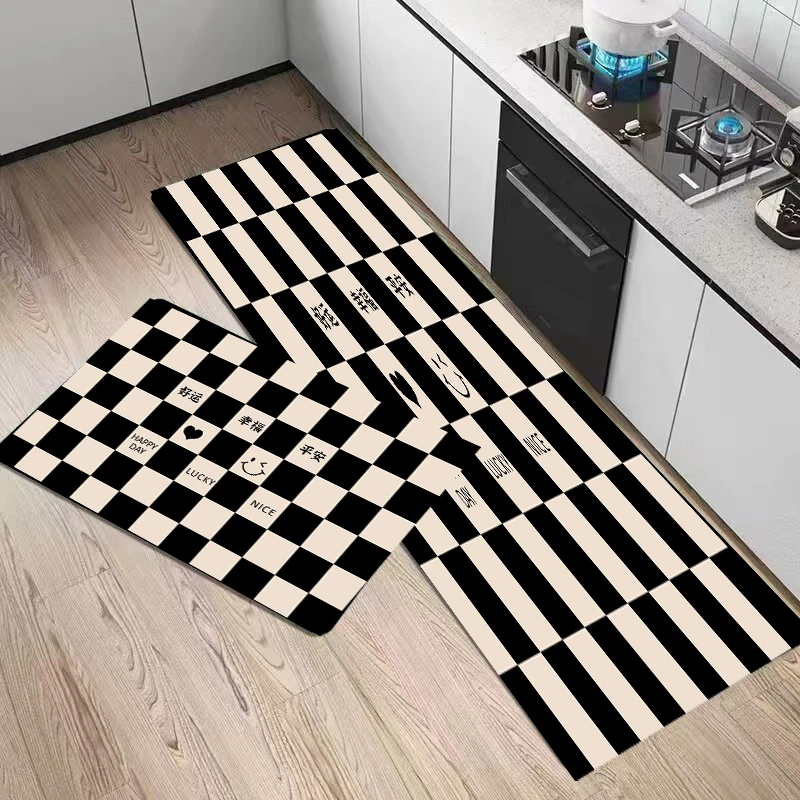 c212家用红色喜庆新年入户门垫中式防滑吸水裁剪耐脏卫生间浴室