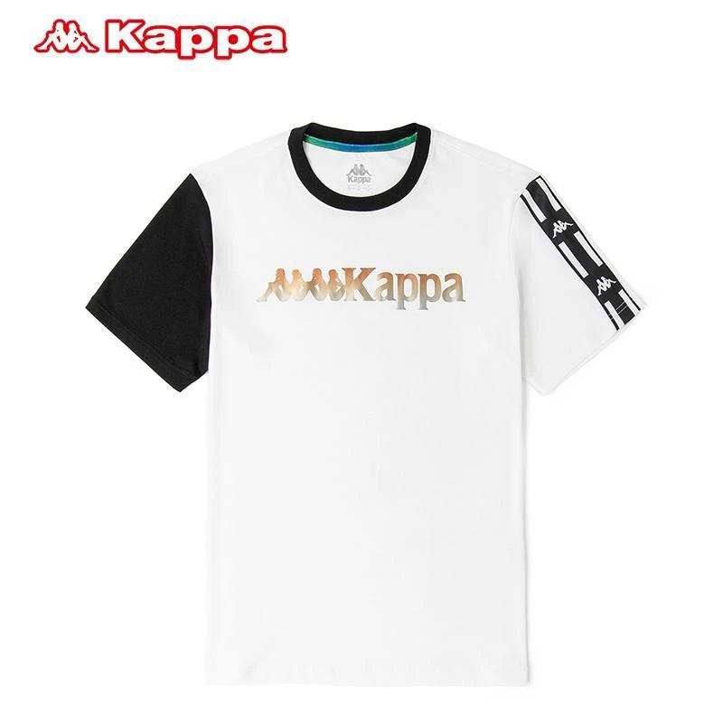 KAPPA串标短袖男运动T恤撞色休闲男士卡帕t恤男半袖夏-K0B52TD04